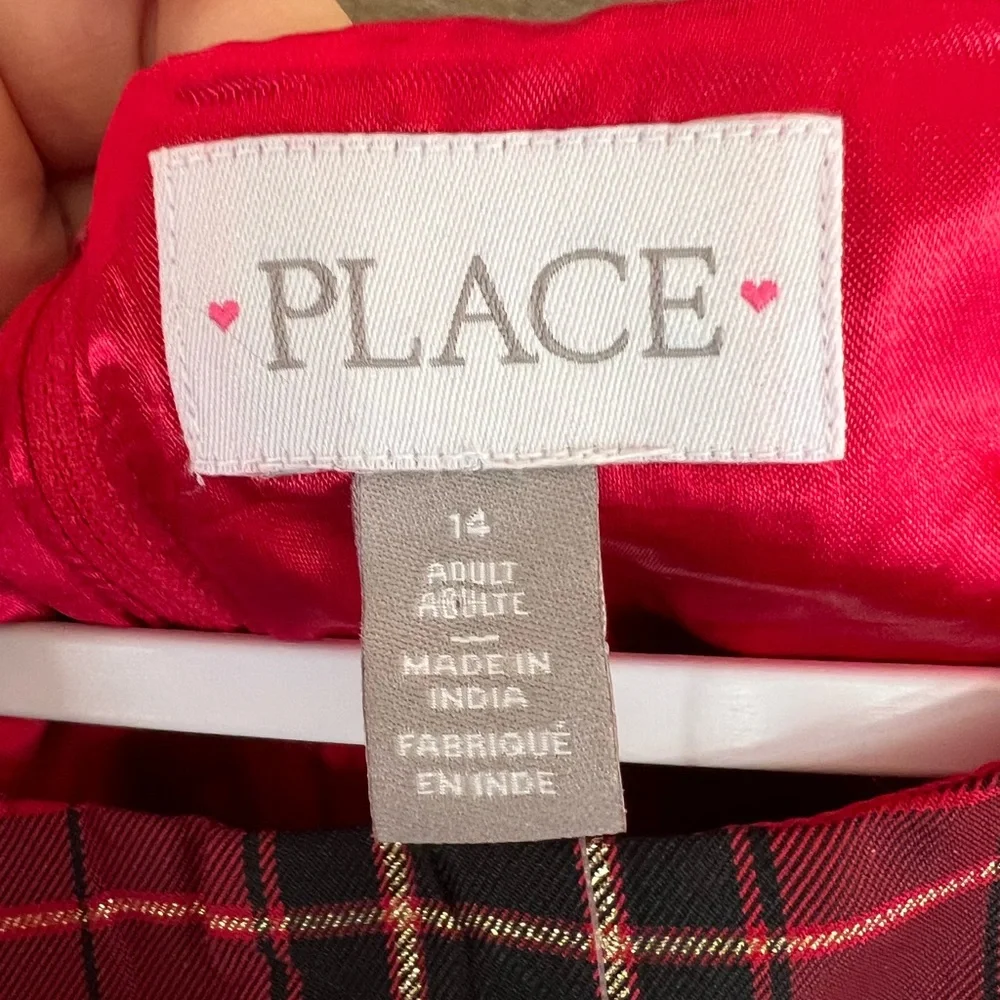 Festive *Place* Red and Black Plaid Holiday Dress - Picture 2 of 2